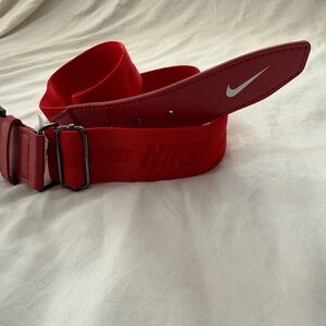 Nike Red Adjustable Belt One Size Athletic Streetwear